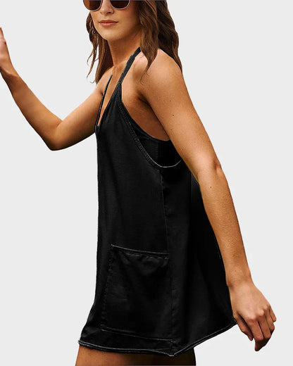 Curve-Friendly 2-in-1 Lounge Romper Dress