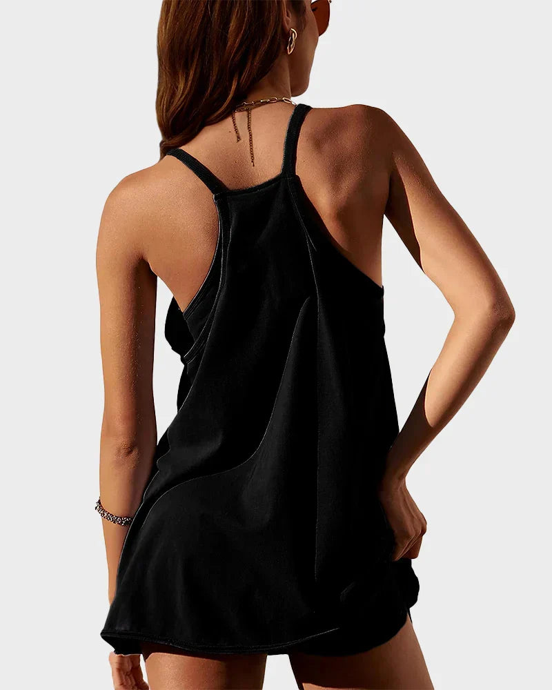 Curve-Friendly 2-in-1 Lounge Romper Dress