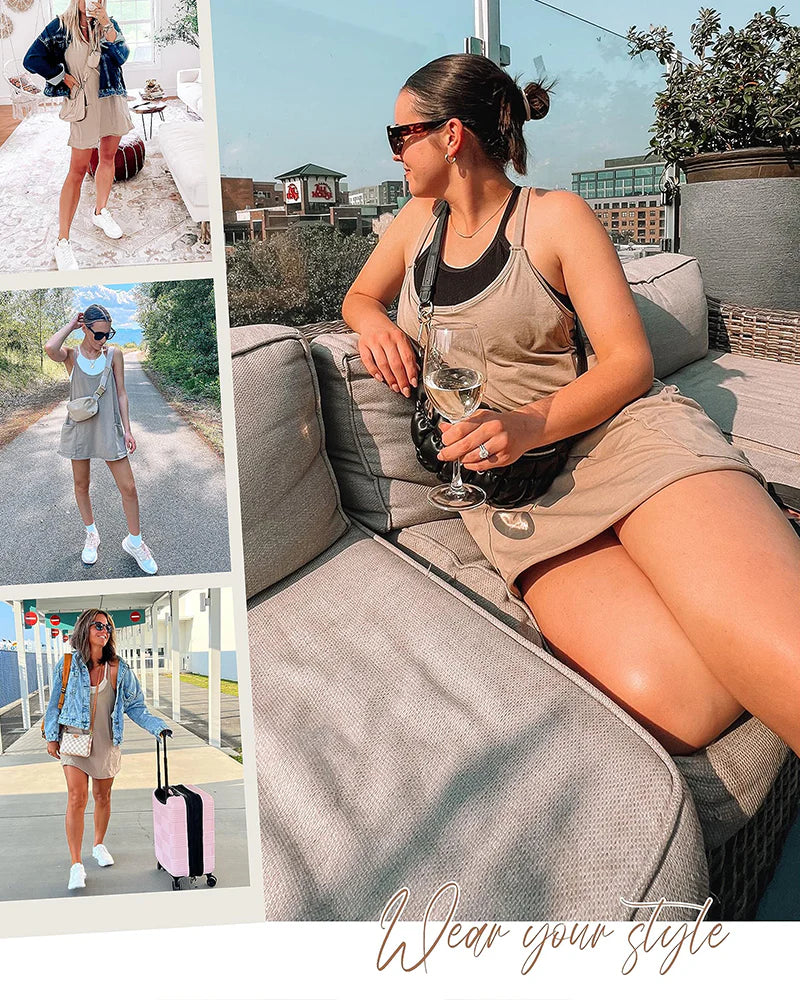 Curve-Friendly 2-in-1 Lounge Romper Dress