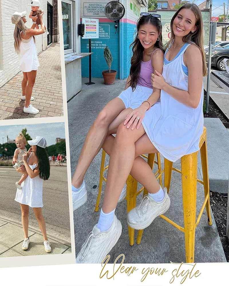 Curve-Friendly 2-in-1 Lounge Romper Dress