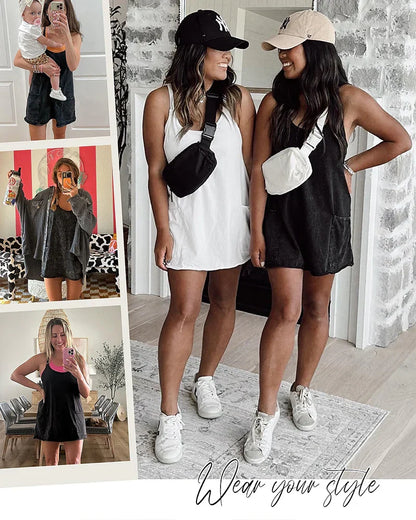 Curve-Friendly 2-in-1 Lounge Romper Dress