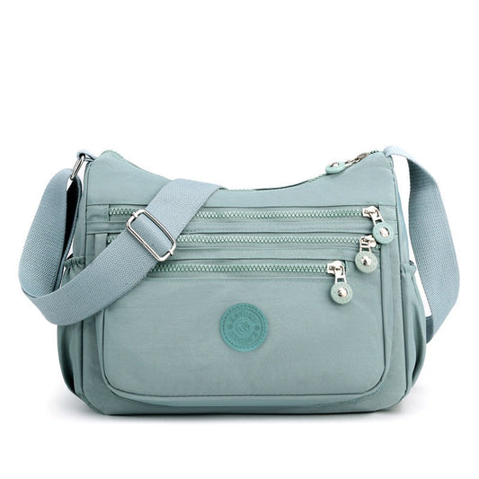 Anti-Theft Nylon Crossbody Bag for Women – Lightweight Multi-Pocket Everyday Shoulder Bag