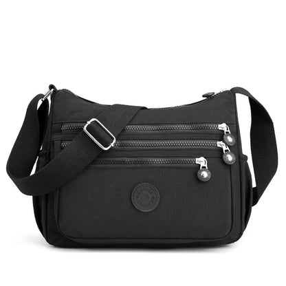 Anti-Theft Nylon Crossbody Bag for Women – Lightweight Multi-Pocket Everyday Shoulder Bag