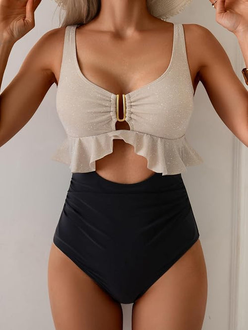 Tummy Control Ruffled Bathing Suit