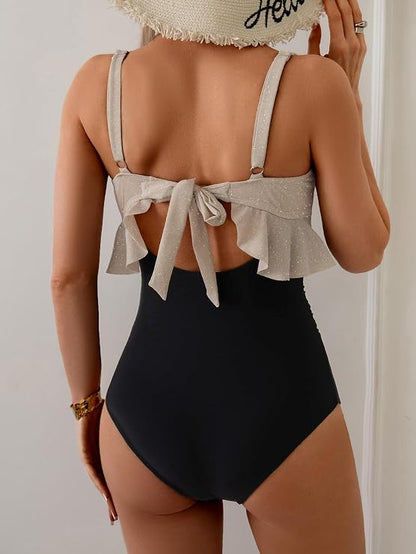 Tummy Control Ruffled Bathing Suit