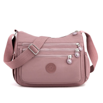 Anti-Theft Nylon Crossbody Bag for Women – Lightweight Multi-Pocket Everyday Shoulder Bag