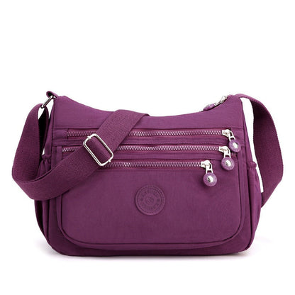 Anti-Theft Nylon Crossbody Bag for Women – Lightweight Multi-Pocket Everyday Shoulder Bag