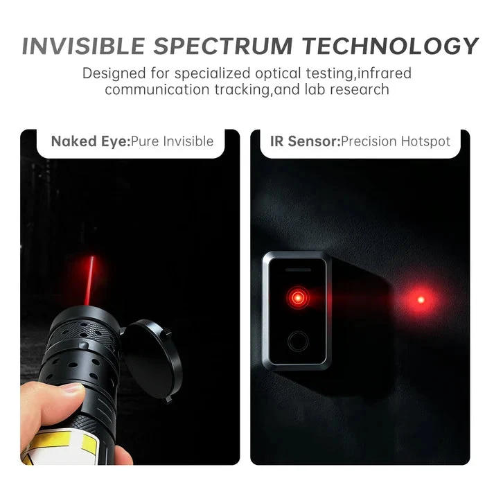 💥2026 New Design 120W 900-1100NMPowerful IR Laser Pointer