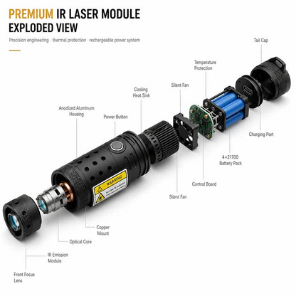 💥2026 New Design 120W 900-1100NMPowerful IR Laser Pointer