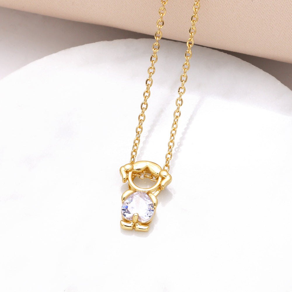 18k Birthstone Mom & Kids Detachable Necklace – Her Birthstone, Your Heart