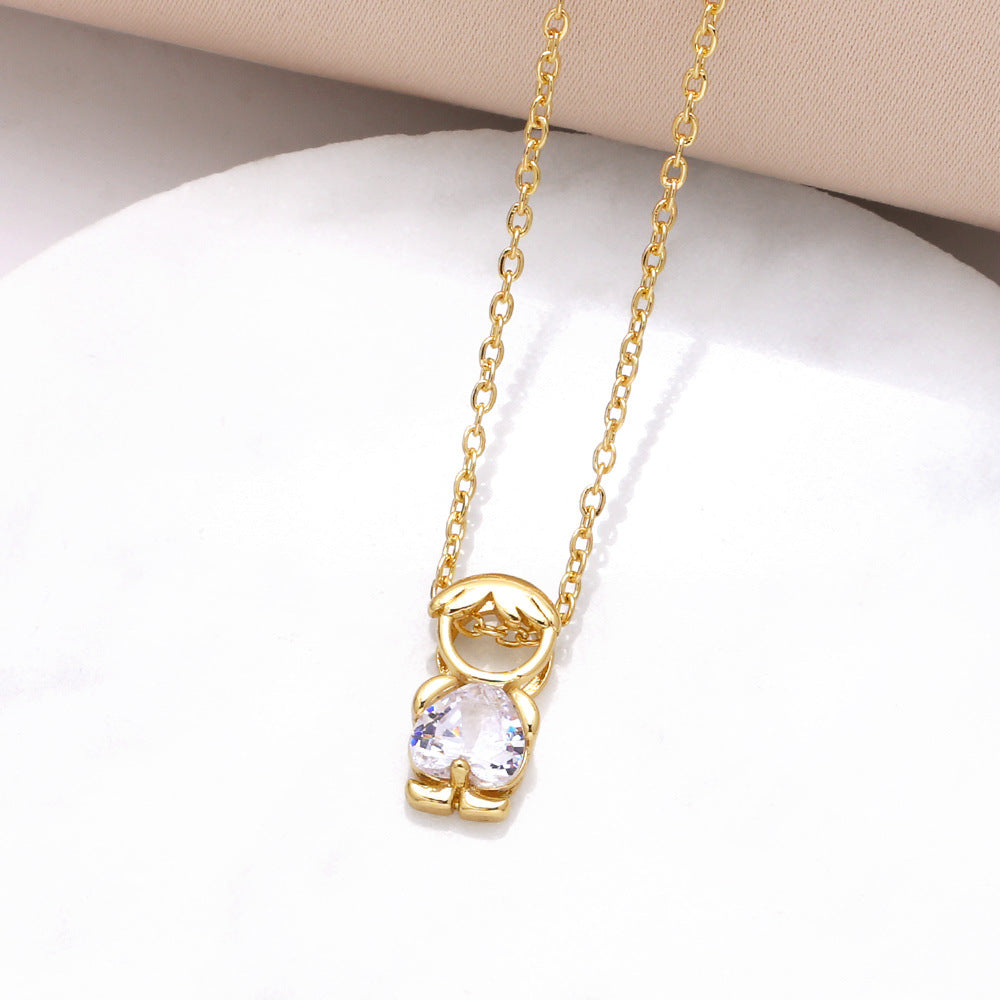 18k Birthstone Mom & Kids Detachable Necklace – Her Birthstone, Your Heart