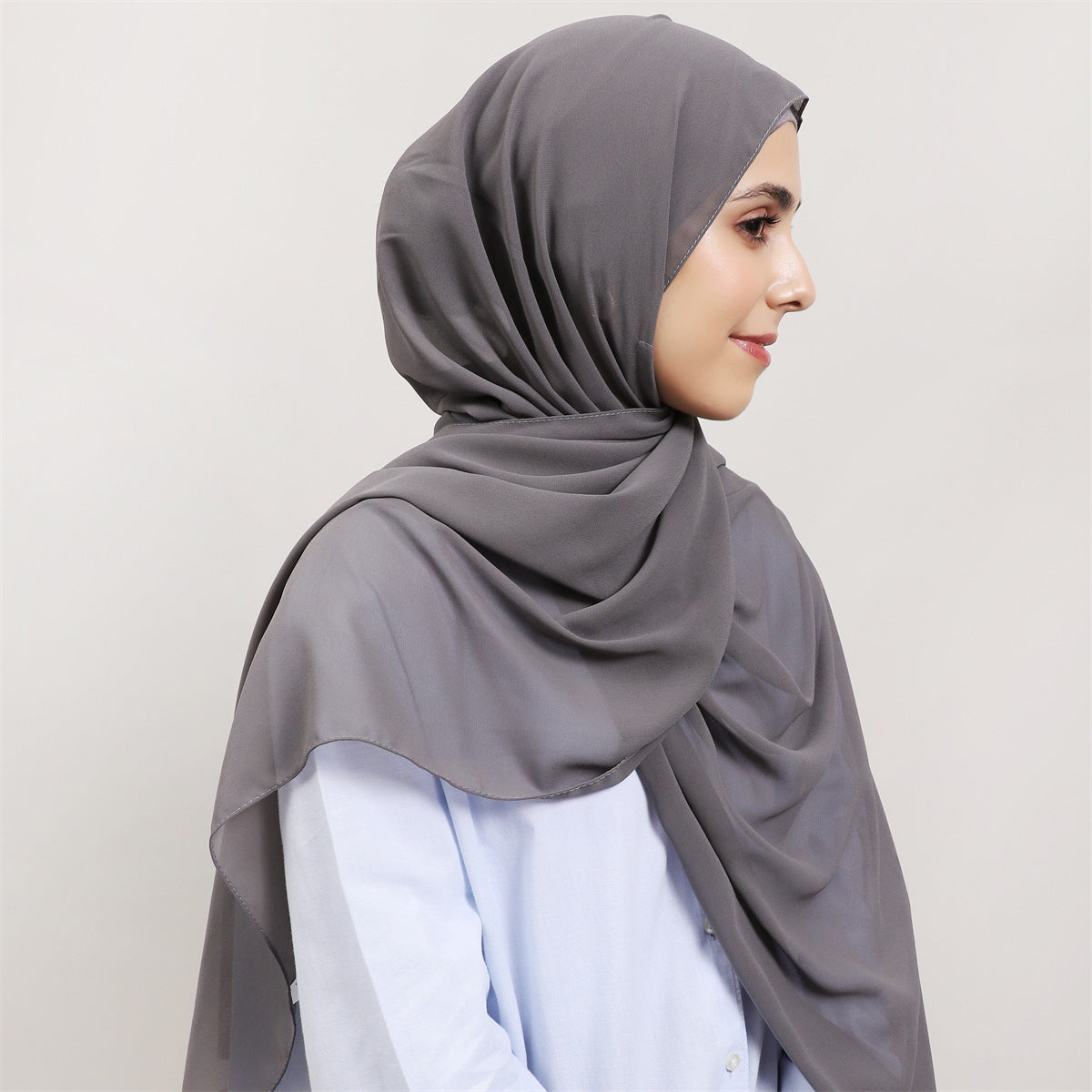 Instant Chiffon Hijab 3-in-1 Magnetic Set – Undercap & Wrap, Ready to Wear