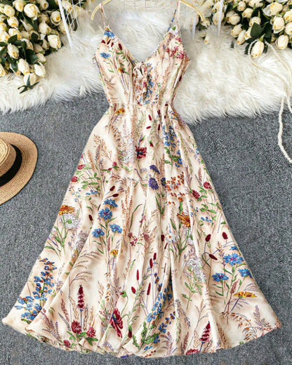 Women's Boho Floral-Print Cami Dress