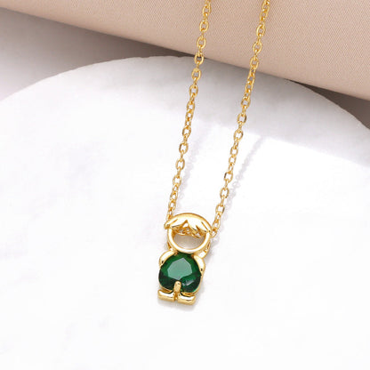 18k Birthstone Mom & Kids Detachable Necklace – Her Birthstone, Your Heart
