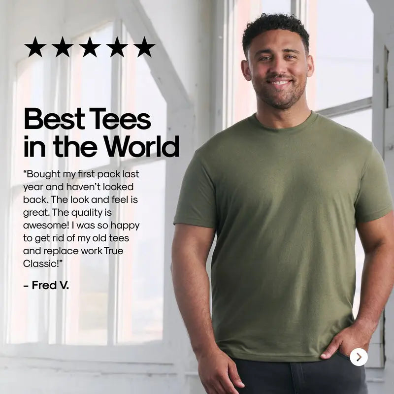 Men’s 4-Pack Short Sleeve Crew Neck T-Shirts