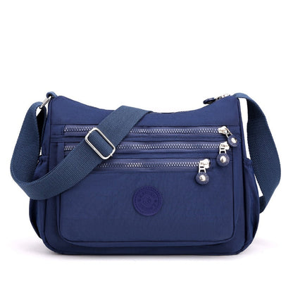 Anti-Theft Nylon Crossbody Bag for Women – Lightweight Multi-Pocket Everyday Shoulder Bag