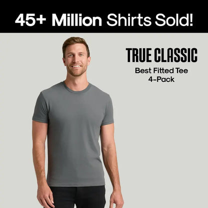 Men’s 4-Pack Short Sleeve Crew Neck T-Shirts