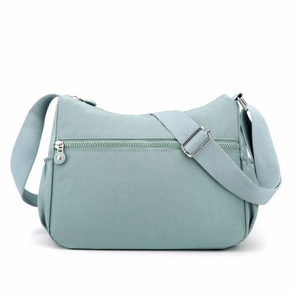Anti-Theft Nylon Crossbody Bag for Women – Lightweight Multi-Pocket Everyday Shoulder Bag
