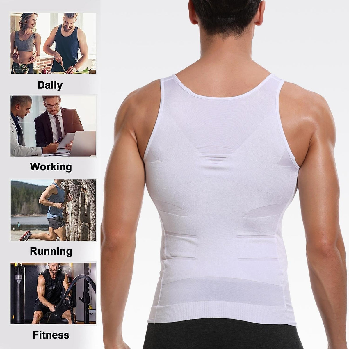 Men’s Compression Shaping Vest – Slim Fit Support for Everyday Confidence