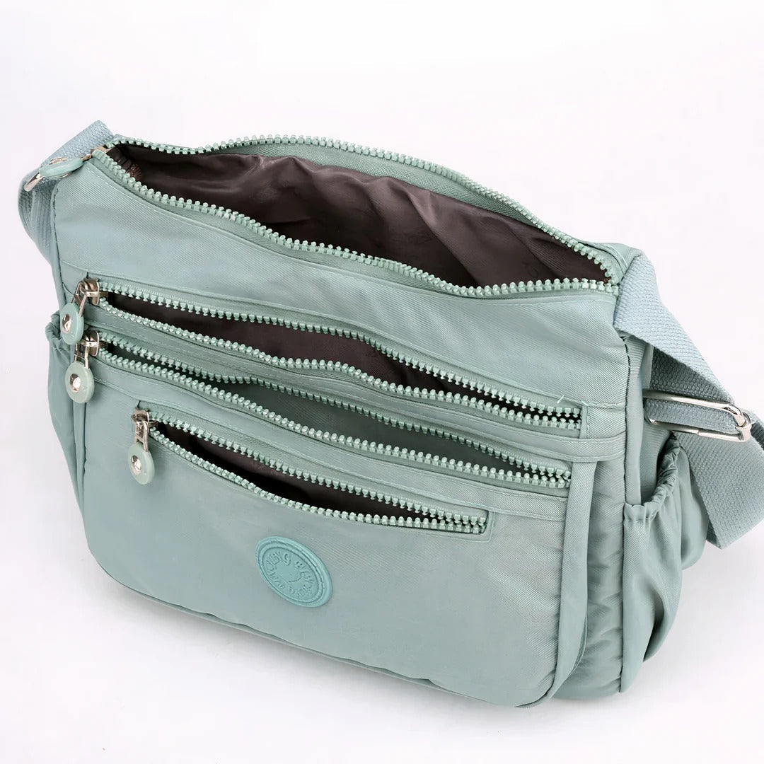 Anti-Theft Nylon Crossbody Bag for Women – Lightweight Multi-Pocket Everyday Shoulder Bag