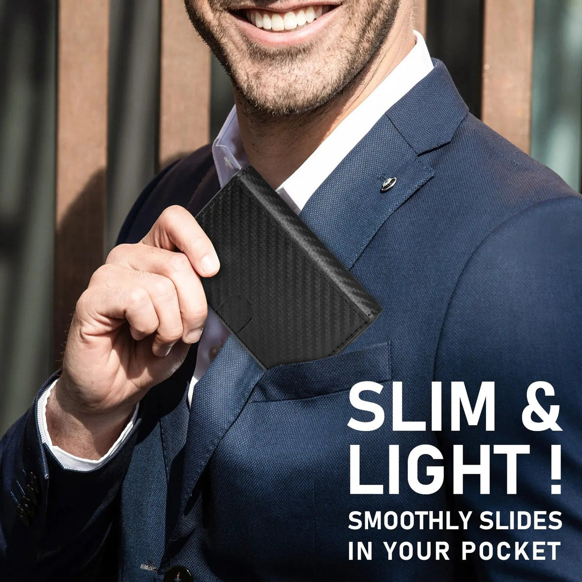 RFID Blocking Leather Wallet for Men