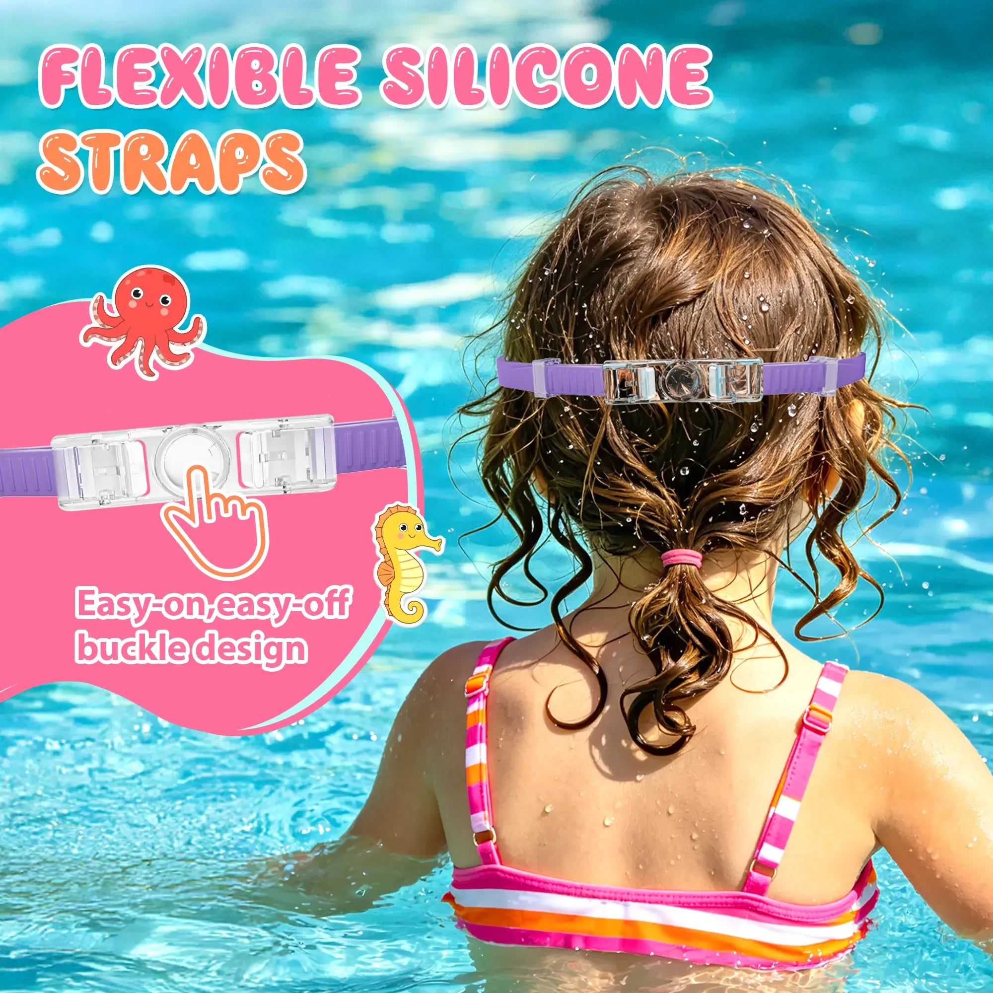 2-Pack Kids Swim Goggles 3-15+ – UV Anti-Fog HD, Earplugs & Nose Clip