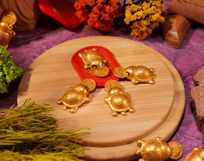 2026 18K Gold Money‑Biting Turtle Charm – Wealth Magnet & Prosperity Keepsake