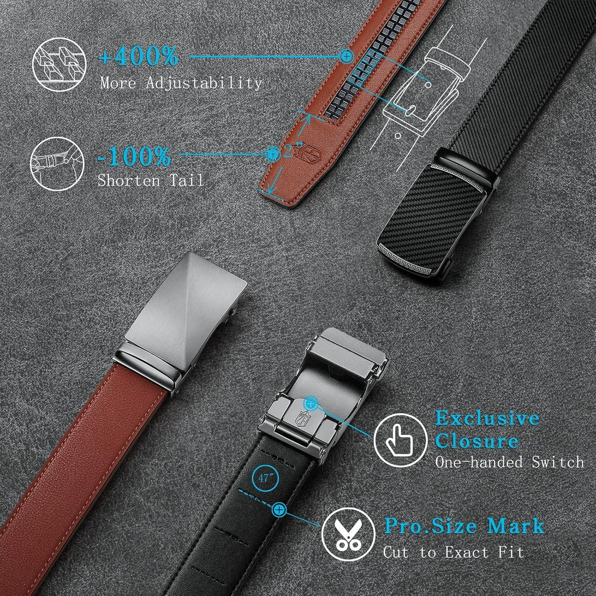 🎉Father’s Day Sale🎉 – Men’s Ratchet Belt for Dress & Everyday Wear