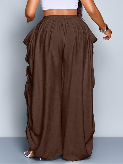 Women’s Loose Wide Leg Pants – Drawstring, All-Season Comfort