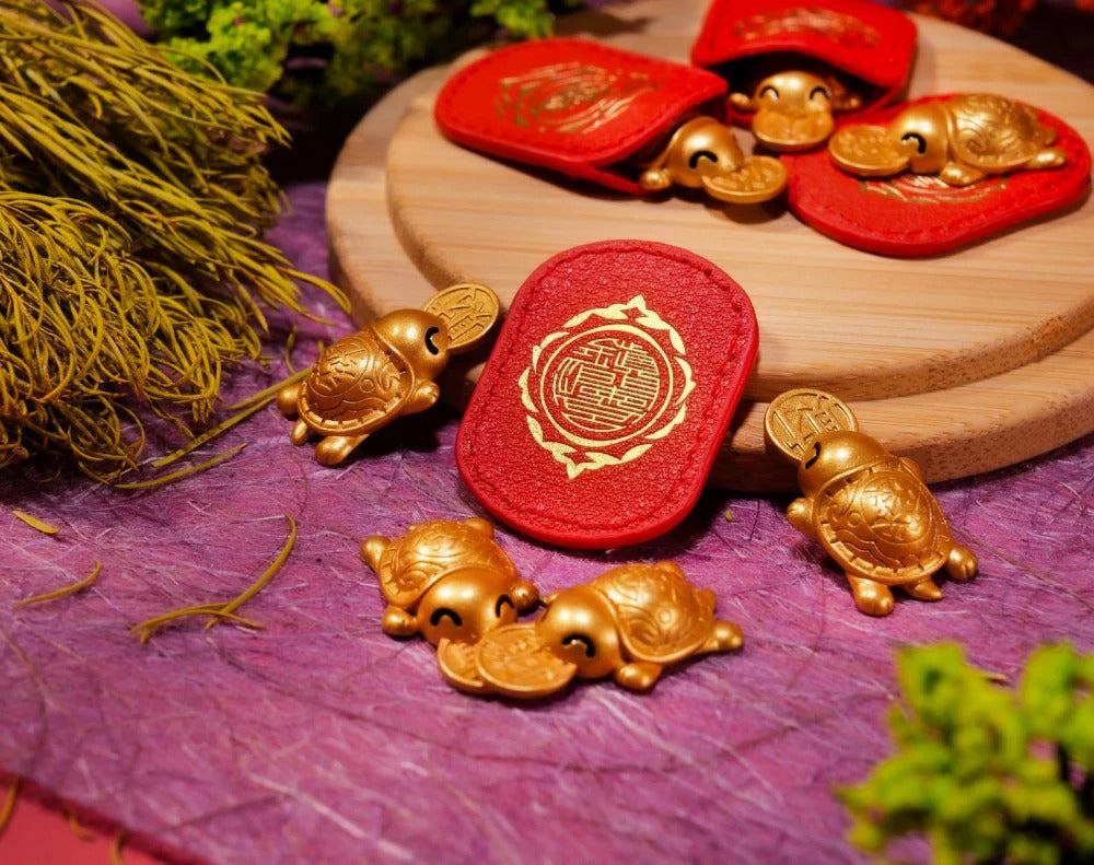 2026 18K Gold Money‑Biting Turtle Charm – Wealth Magnet & Prosperity Keepsake