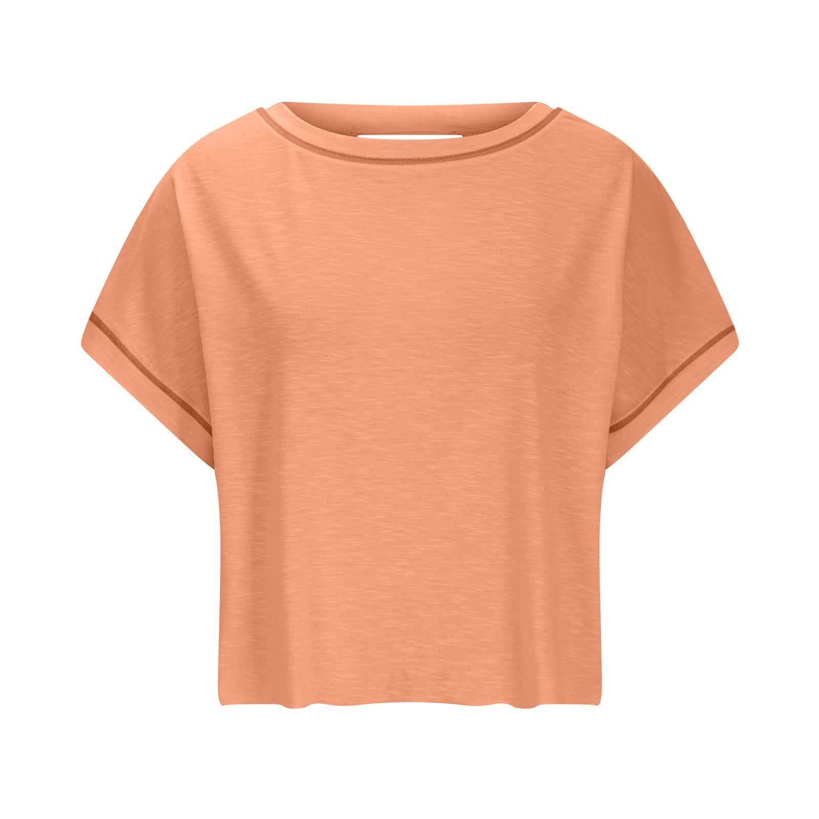 ⛱Women's Open Back Crop Top - Oversized Stretch Tee for Yoga & Street
