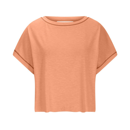 ⛱Women's Open Back Crop Top - Oversized Stretch Tee for Yoga & Street