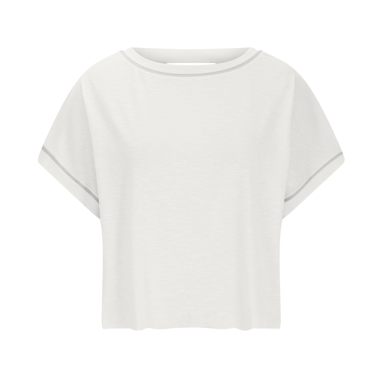 ⛱Women's Open Back Crop Top - Oversized Stretch Tee for Yoga & Street