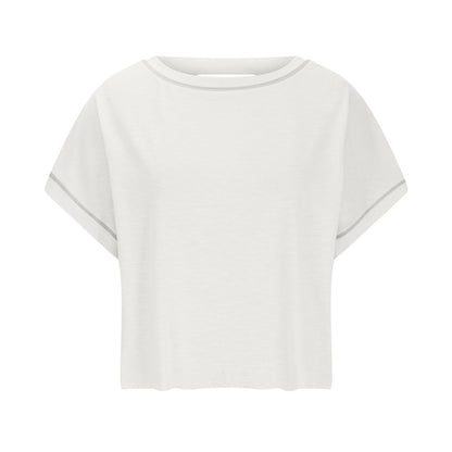 ⛱Women's Open Back Crop Top - Oversized Stretch Tee for Yoga & Street