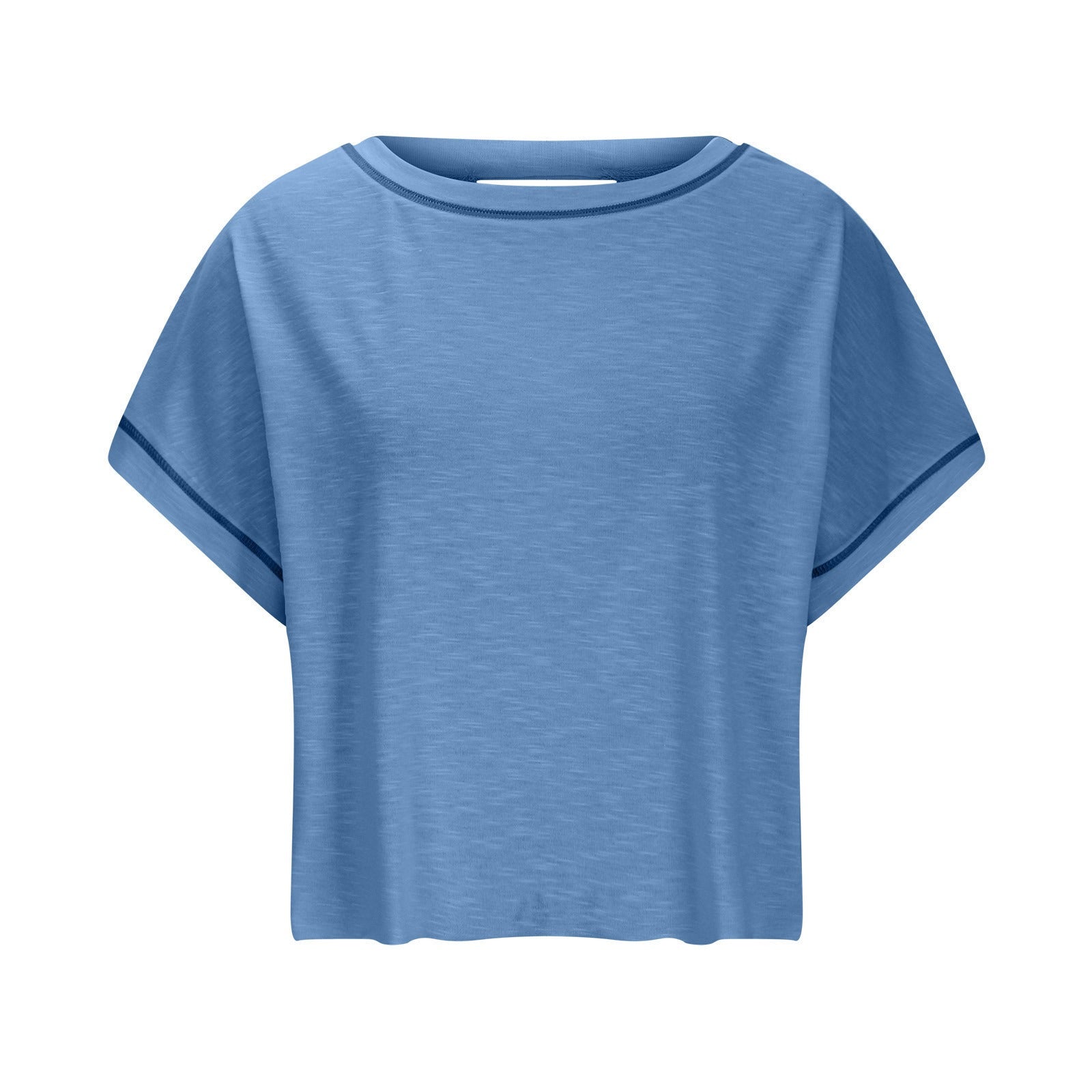 ⛱Women's Open Back Crop Top - Oversized Stretch Tee for Yoga & Street