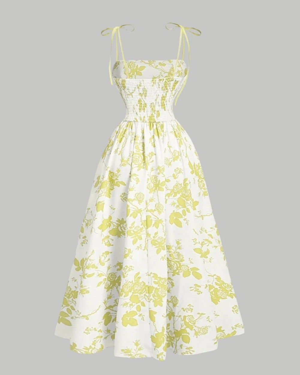 Floral Tie-Shoulder Cami Dress – Summer Sleeveless Sundress