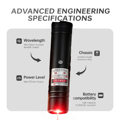 💥2026 New Design 120W 900-1100NMPowerful IR Laser Pointer